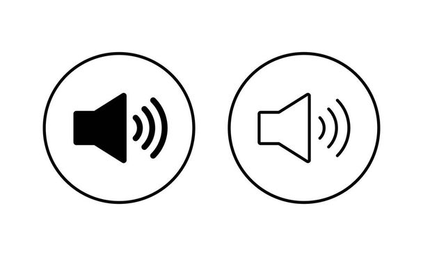 Spreker pictogrammen ingesteld. volumebord en -symbool. luidsprekerpictogram. geluidssymbool - Vector, afbeelding
