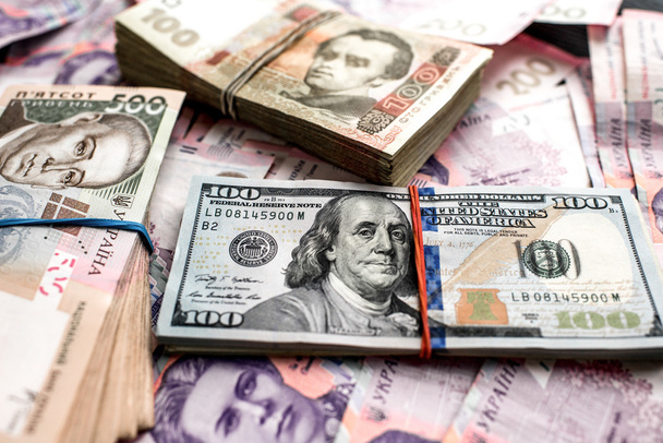 ukrán és amerikai pénz - Fotó, kép