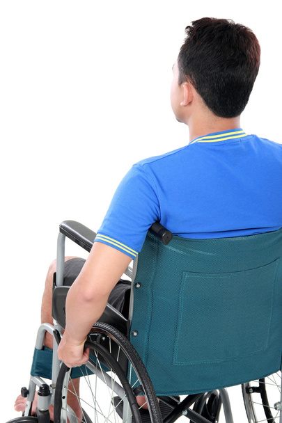injured man in wheelchair - Zdjęcie, obraz