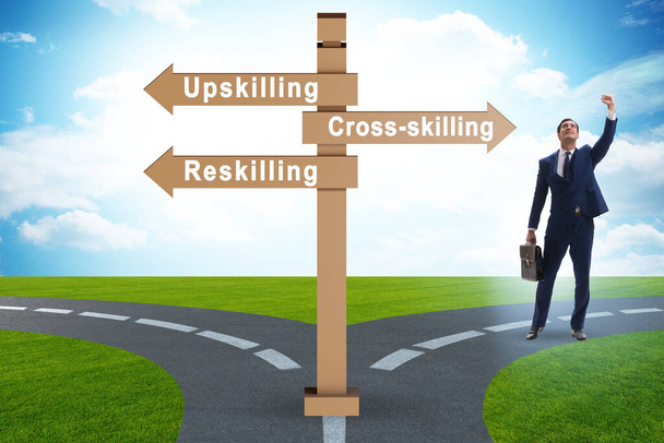 At the crossroads choosing between the up-skilling and re-skilling - Zdjęcie, obraz