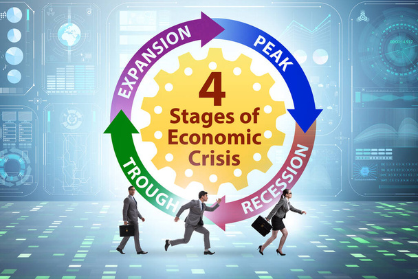 Illustration of four stages of the crisis - Fotografie, Obrázek