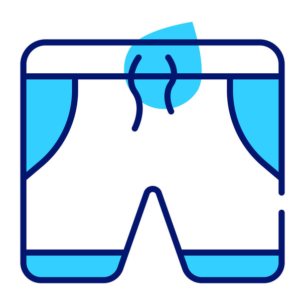 Shorts icon in modern style, beachwear vector - Vector, imagen