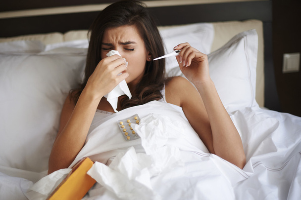 Young woman feeling sick - Photo, Image