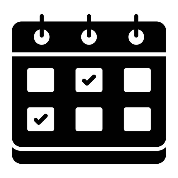 Editable vector design of schedule planner, event planner - Vetor, Imagem