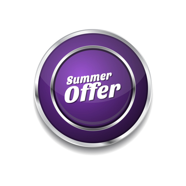 Summer Offers Icon Button - Vector, Imagen