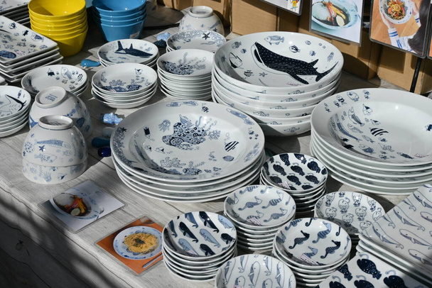 Japan tourism. A view of the Pottery Fair in Japan. - Foto, imagen