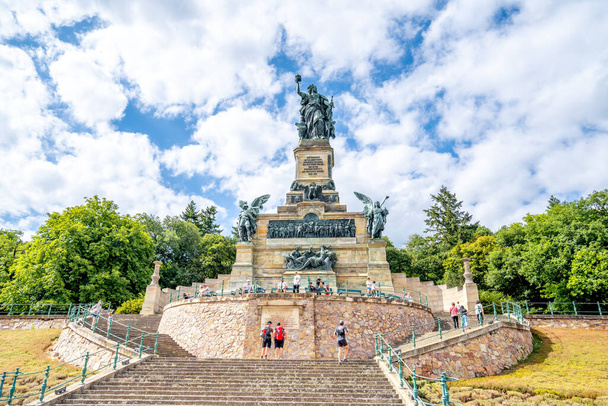 Niederwald Memorial, View over Rheingau, Ruedesheim, Hessen, Germany  - Zdjęcie, obraz