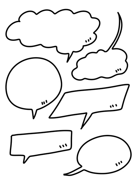 art illustration of speech bubble - Zdjęcie, obraz