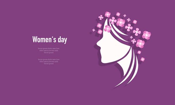 День равенства женщин векторные иллюстрации фон для события женского дня - Вектор,изображение