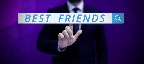 Konceptuální zobrazení Nejlepší přátelé, Konceptuální foto Osoba, které si ceníte nad ostatními osobami Navždy kamarádi - Fotografie, Obrázek