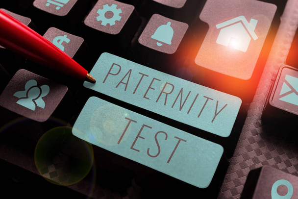 Έμπνευση που δείχνει σημάδι Τεστ πατρότητας, Business προσέγγιση ένα τεστ DNA για να καθορίσει αν ένας δεδομένος άνθρωπος είναι ο βιολογικός πατέρας - Φωτογραφία, εικόνα