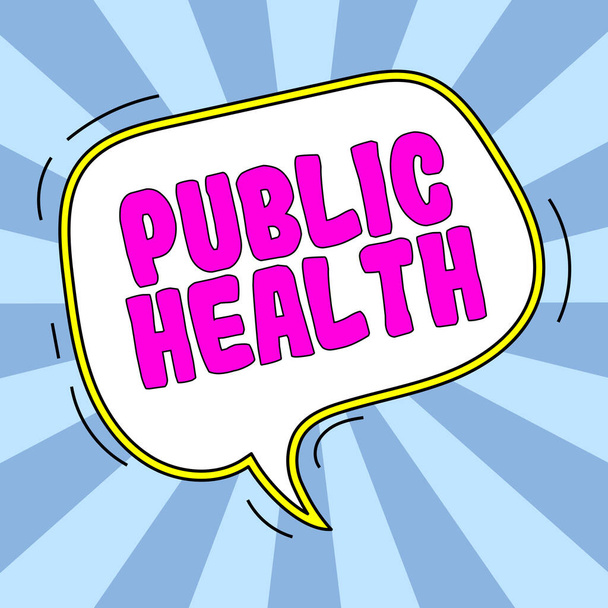 Ruční psaní znamení Veřejné zdraví, Koncept znamená podporu zdravého životního stylu pro komunitu a její obyvatele - Fotografie, Obrázek
