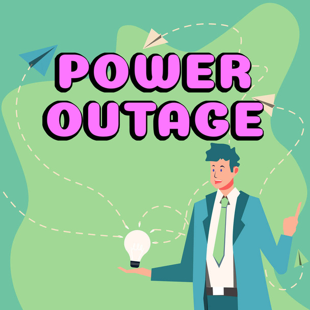 Текст, показывающий вдохновение Power Outage, Обзор бизнеса Возможность влиять на сверстников для достижения целей - Фото, изображение
