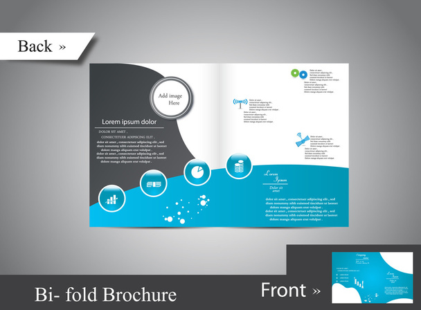 Bi - gevouwen Brochure - Vector, afbeelding