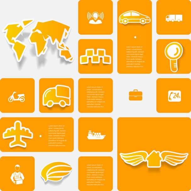 Delivery sticker infographic - Vector, Image