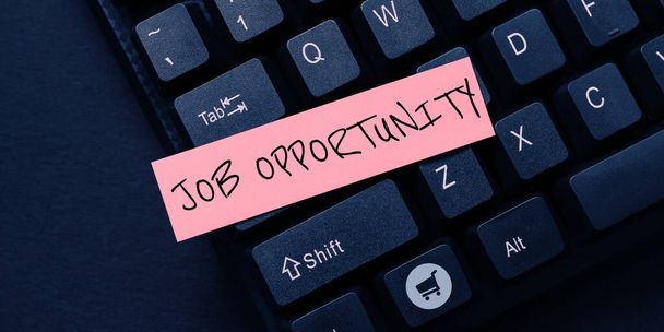 Podpis zobrazující pracovní příležitosti, Koncept znamená příležitost k zaměstnání nebo šanci získat práci - Fotografie, Obrázek