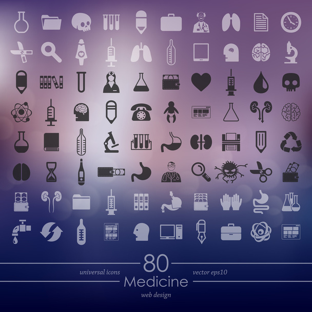 Az orvostudomány ikonok - Vektor, kép