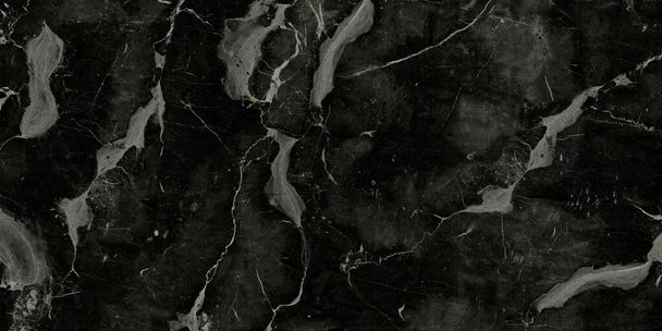 italian black and white marquina marble texture. abstract natural background. - Zdjęcie, obraz