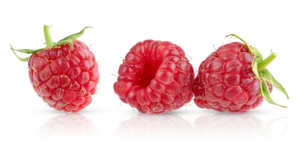 Raspberries isolated on white background with clipping path. - Fotó, kép
