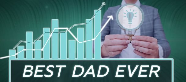 Writing displaying text Best Dad Ever, Business approach Appreciation for your father love feelings compliment - Foto, Imagem