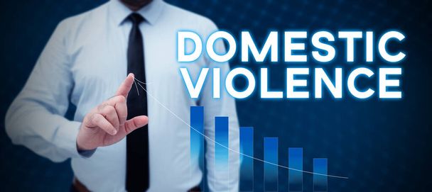Conceptual display Domestic Violence, Business showcase violent or abusive behavior directed by one family or household member - Foto, immagini