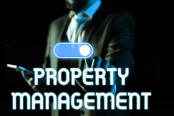 Conceptual caption Property Management, Word for Overseeing of Real Estate Preserved value of Facility - Fotó, kép