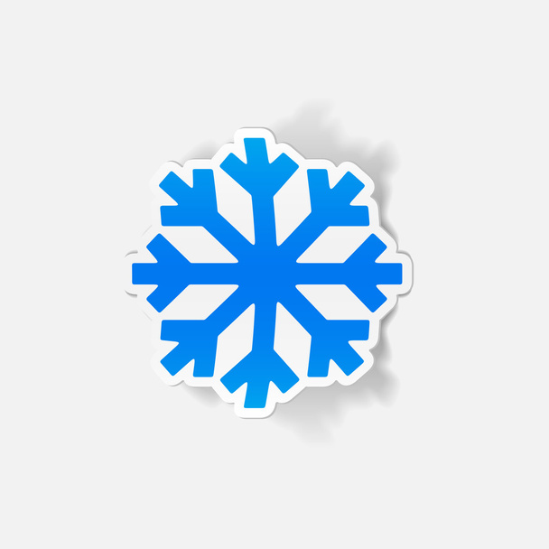 elemento de diseño realista: copo de nieve
 - Vector, imagen