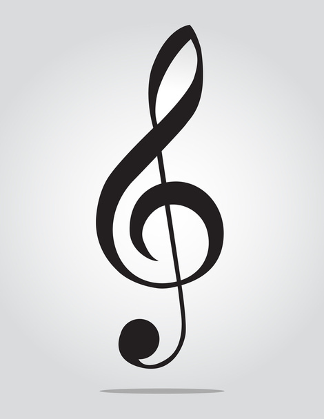 G Clef on gray background - Vector, Image