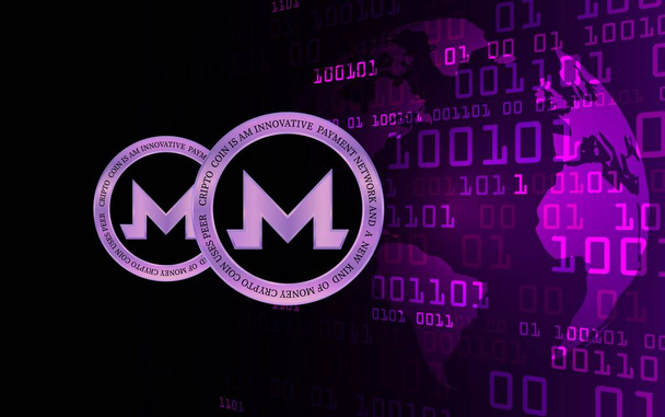 monero-xmr Bilder der virtuellen Währung. 3D-Abbildungen. - Foto, Bild