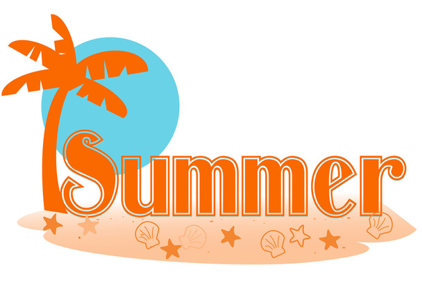 Summer text - Vector, Image