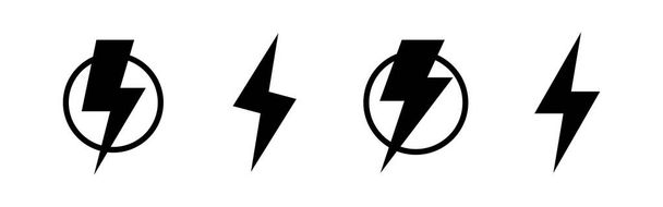 Vecteur d'icônes de foudre pour application web et mobile. signe et symbole électrique. icône de puissance. signe énergétique - Vecteur, image