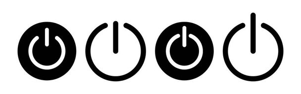Power icon vector voor web en mobiele app. Machtsschakelaar teken en symbool. Elektriciteit - Vector, afbeelding