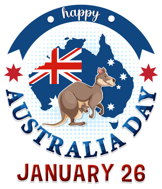 Happy Australia Day Banner Design - Вектор, зображення