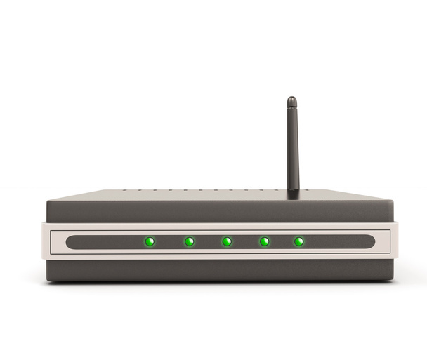 Vista frontal del router inalámbrico
 - Foto, Imagen