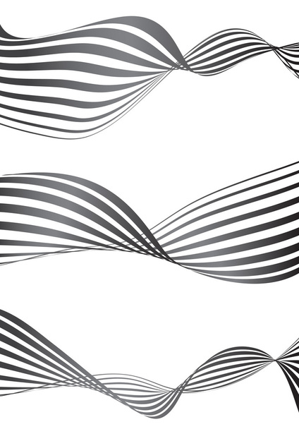 Optický efekt mobius vlna prokládané designu - Vektor, obrázek