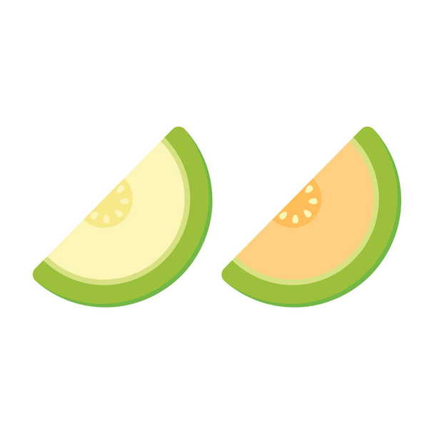 Melon vector symbol on white background. logo design with copy space. - Vector, Imagen