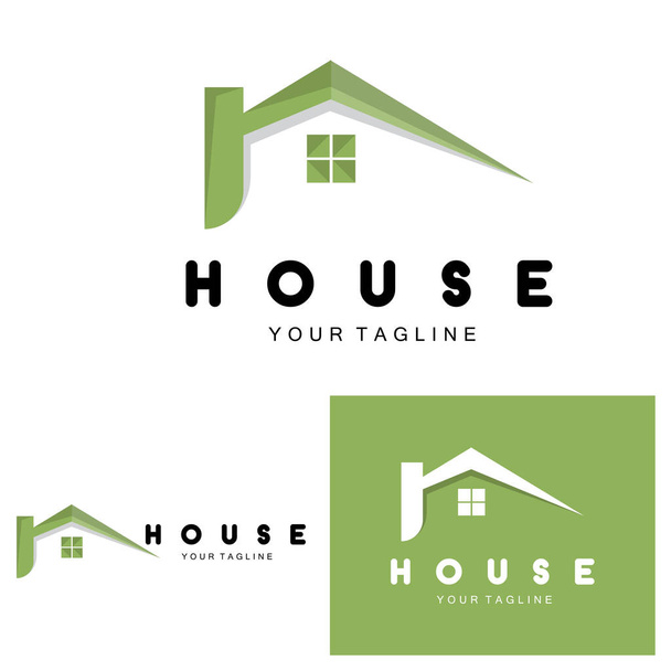 Logotipo de la casa, Diseño de muebles de construcción, Vector de construcción, Icono de la marca de propiedad, Inmobiliaria, Vivienda - Vector, Imagen