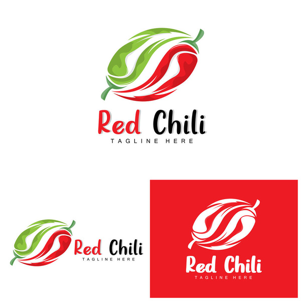 Red Chili Logo, Chilischoten Vektor, Chili Garden House Illustration, Unternehmen Produktmarken Illustration - Vektor, Bild
