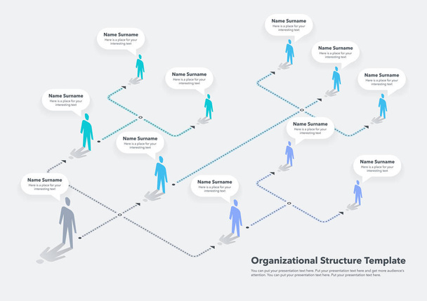 Moderne infographic voor organisatiestructuur van het bedrijf. Makkelijk te gebruiken voor uw website of presentatie. - Vector, afbeelding