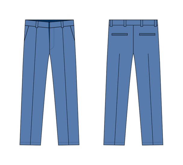 Suit  pants vector template illustration | blue - Vector, Image