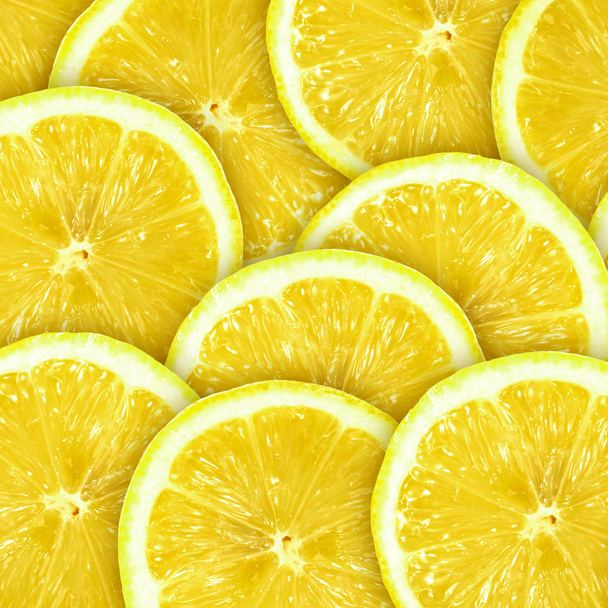 Abstract background with citrus-fruit of lemon slices - Foto, immagini