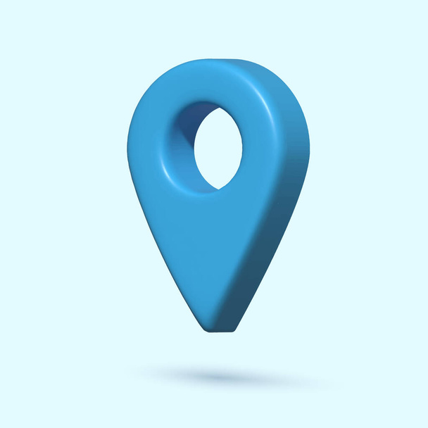 Realistic 3d Location map pin gps pointer marker. Vector illustration - Vektor, Bild
