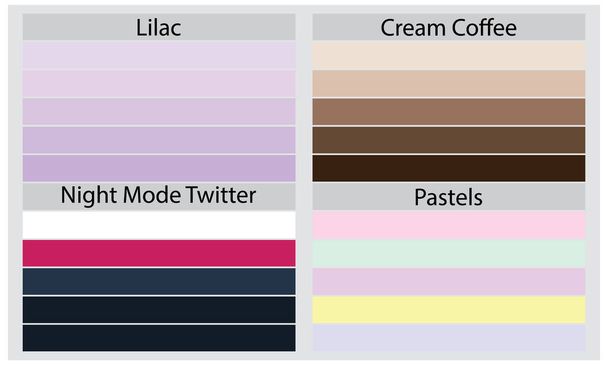 Color PalettesA color palette is a set of colors used in a design or visual project. These colors are carefully chosen to create a cohesive and visually appealing design. - Vektor, kép