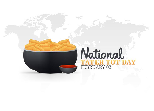 vector graphic of national tater tot day good for national tater tot day celebration. flat design. flyer design.flat illustration. - Vettoriali, immagini