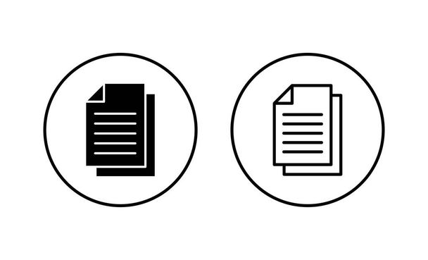 Conjunto de ícones de documentos. Sinal de papel e símbolo. Ícone de arquivo - Vetor, Imagem