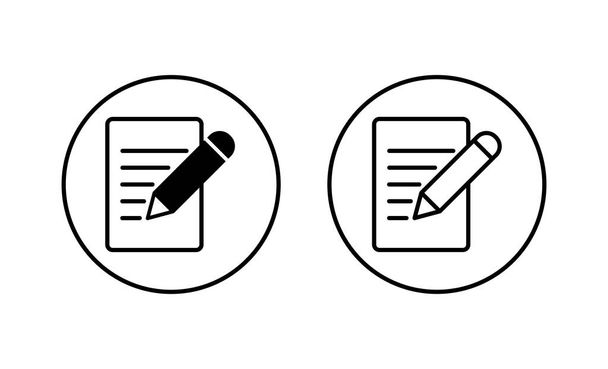 Remarque icônes réglées. signe et symbole bloc-notes - Vecteur, image