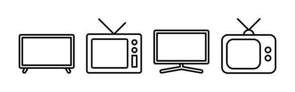 Вектор піктограм телевізора для веб- та мобільного додатку. телевізійний знак і символ
 - Вектор, зображення