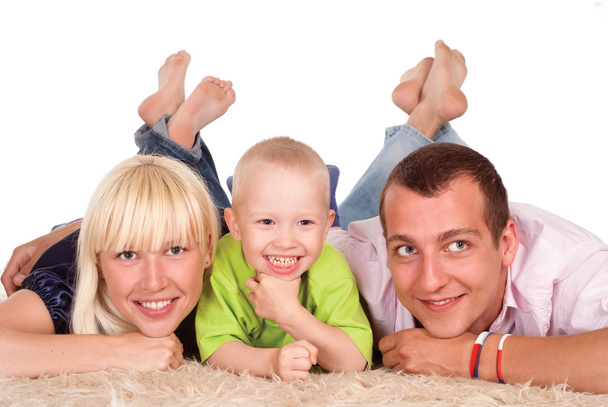 Family on a carpet - Zdjęcie, obraz