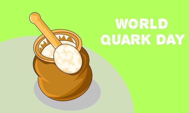 Vector graphic of world quark day for world quark day celebration. flat design. flyer design. January - Vecteur, image