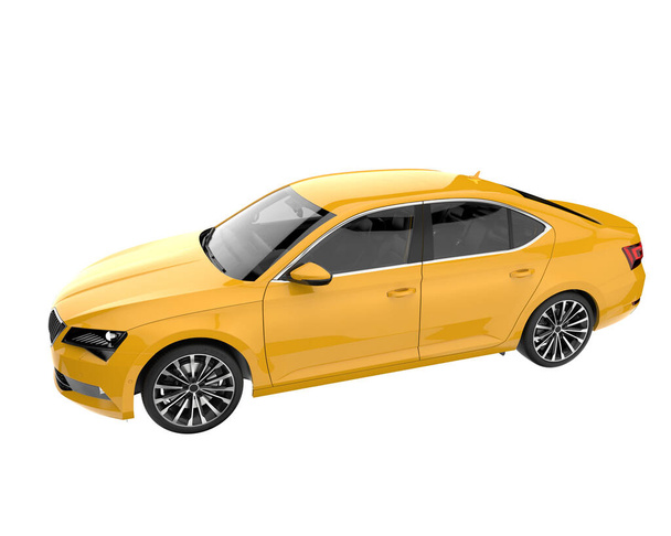 Modern car isolated on white background. 3d rendering - illustration - Foto, Imagem
